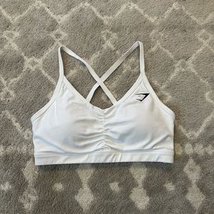 Gymshark Rouched Training Bra White